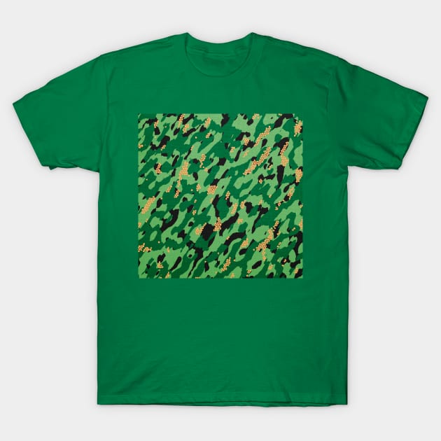 Camouflage - Green and light green T-Shirt by Tshirtstory